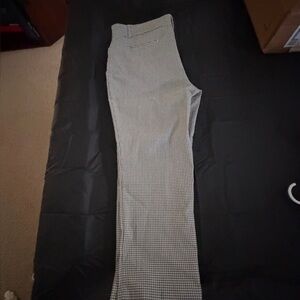 Hilary Radley Black and White Plaid pants